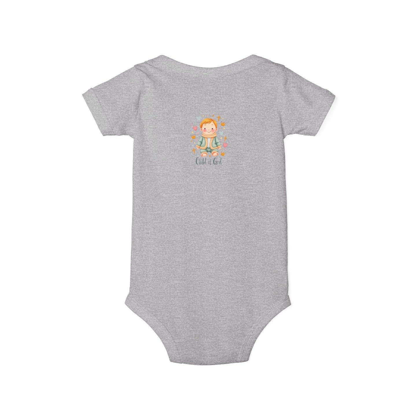 Infant One-Piece Bodysuit — Cute Little Girl Illustration "Hello World" Baby Bodysuit