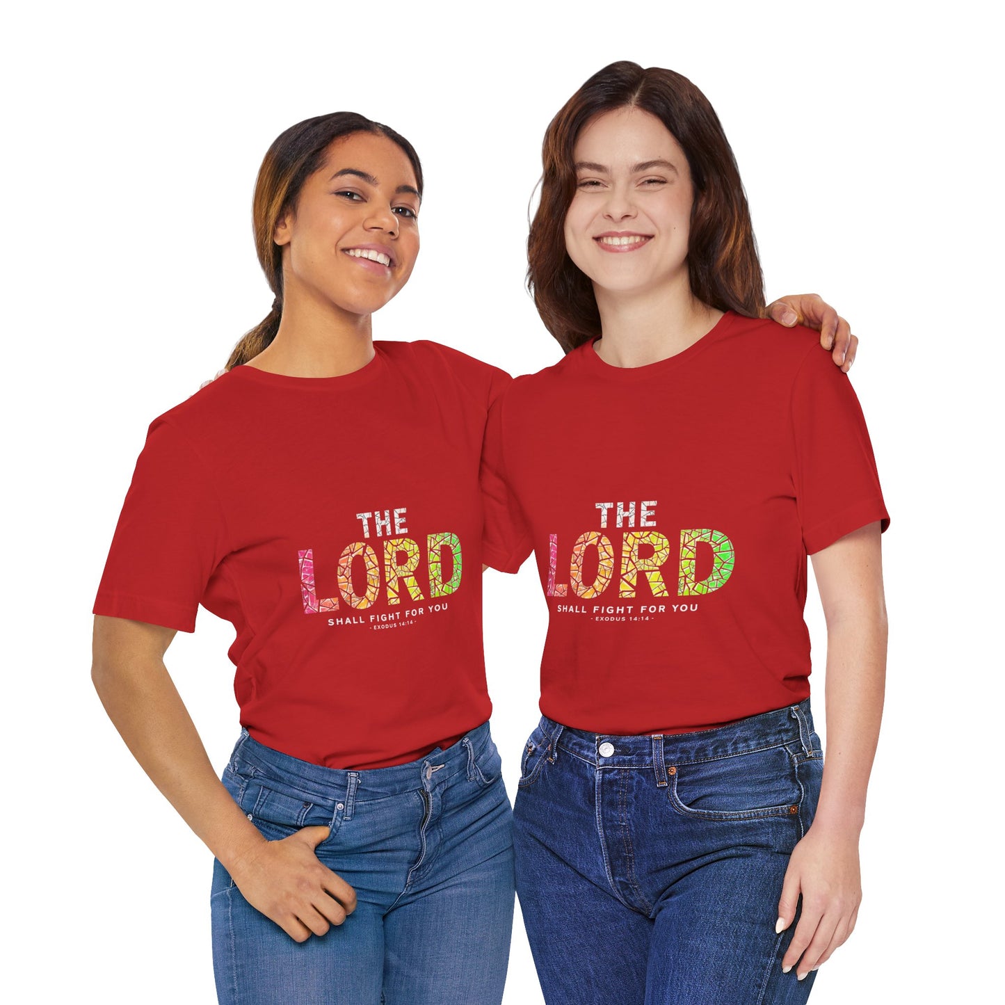 The LORD multicolor mosaic Tee | T-Shirt, Christian faith typography