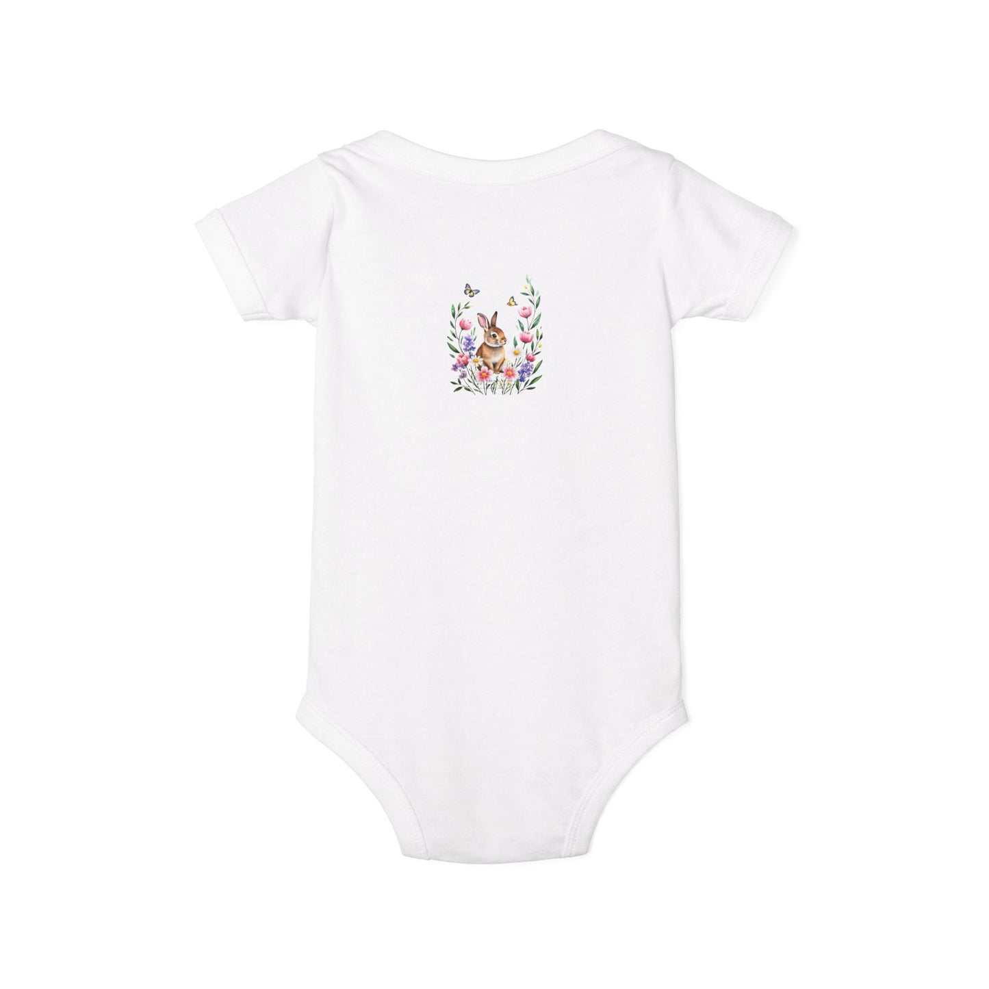 Floral Bunny Infant One-Piece Bodysuit