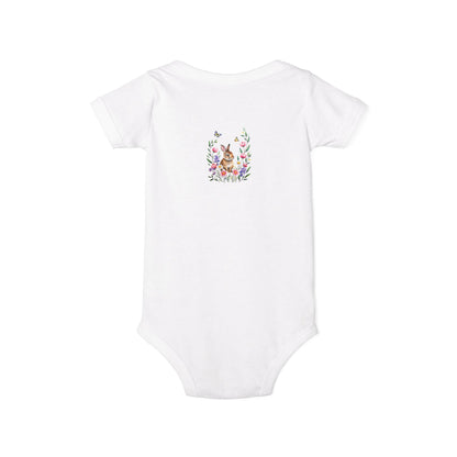 Floral Bunny Infant One-Piece Bodysuit