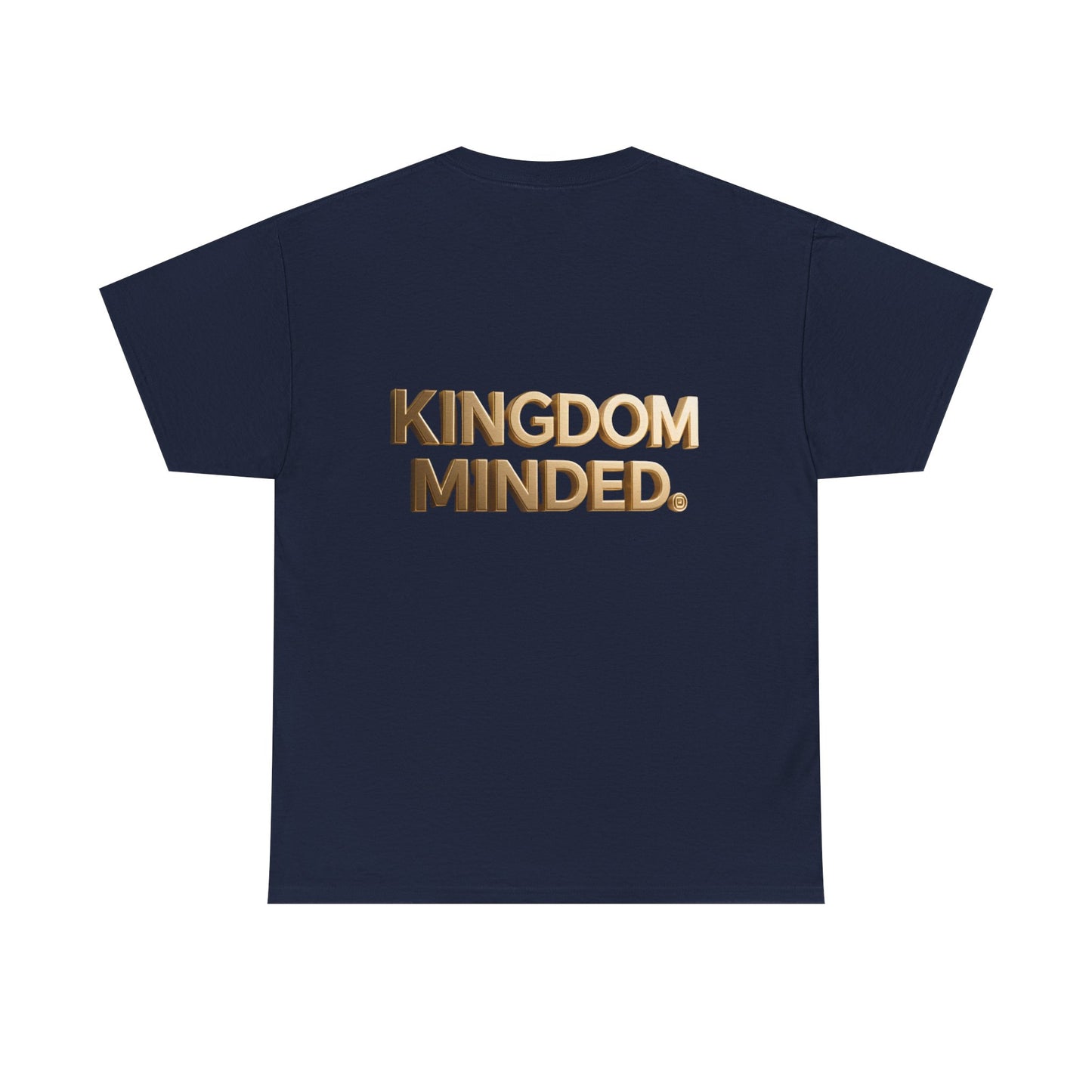 Faith & Focus Tee — Gold Typography Cotton Shirt