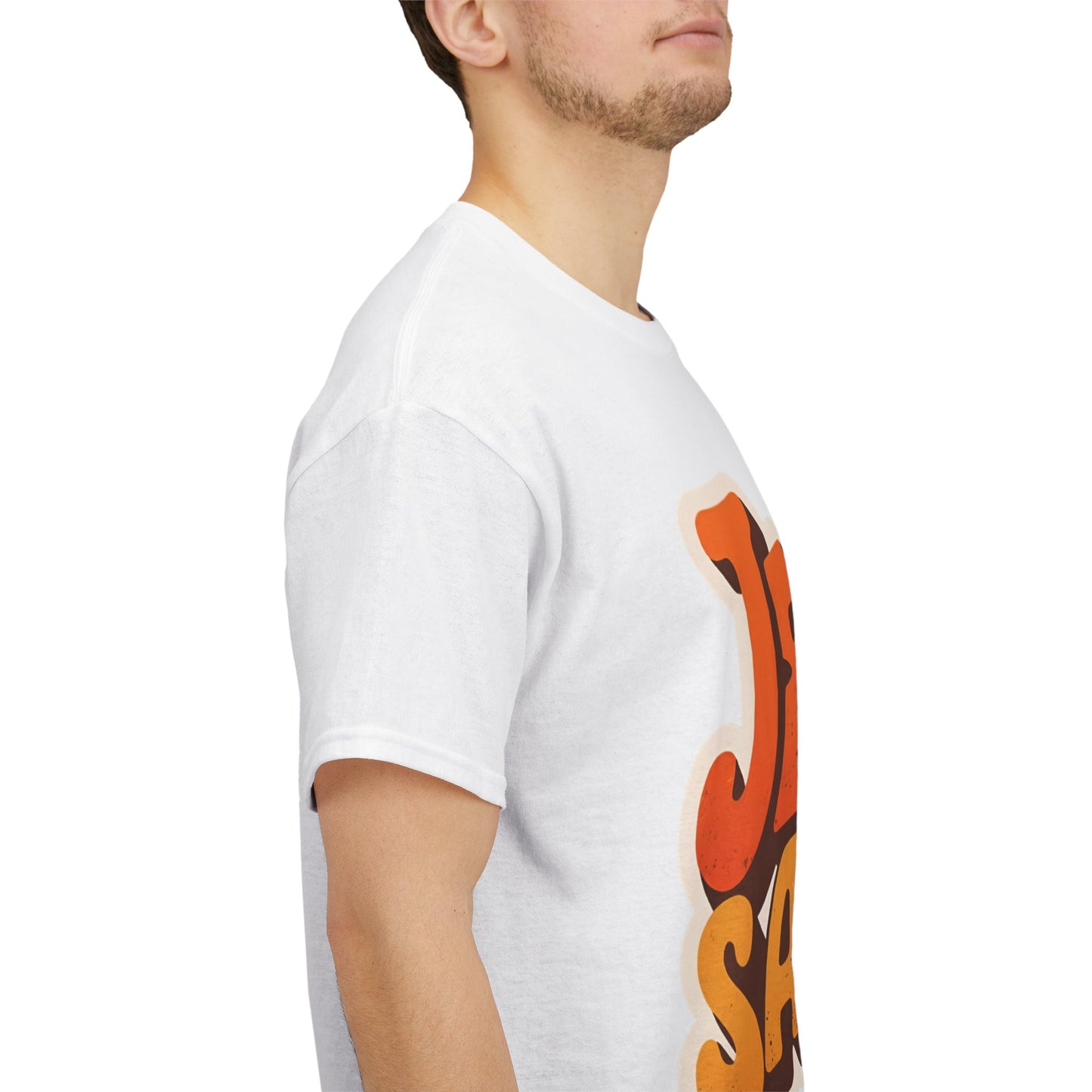 Jesus Saves Retro Tee — Bright Sunset Faith T-Shirt