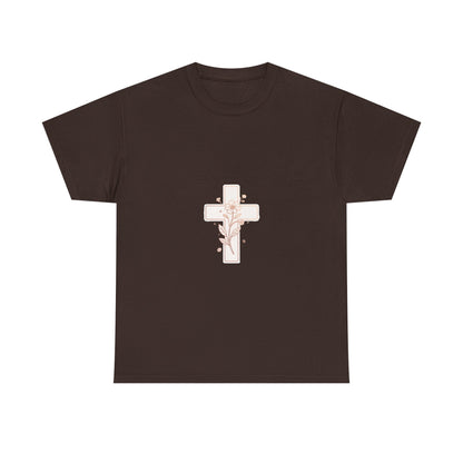 Floral Cross Tee — Delicate Bloom Christian T-Shirt | Meaningful gifts for teens and adults