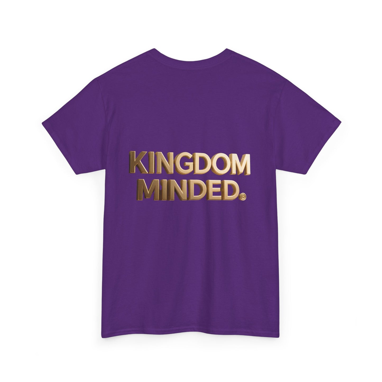 Faith & Focus Tee — Gold Typography Cotton Shirt
