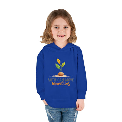 Toddler Hoodie - "Faith Can Move Mountains" Plant Graphic