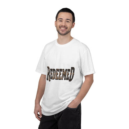 Garment-Dyed Statement Tee — Bold Single-Word Typographic Front