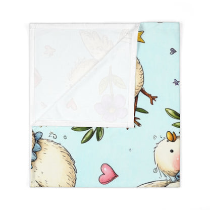 Baby Swaddle Blanket — Pastel Flying Doves Nursery Swaddle