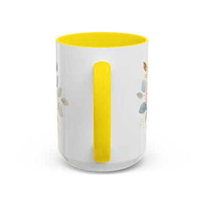 Grace Upon Grace Floral Coffee Mug — John 1:16 Scripture Accent Mug