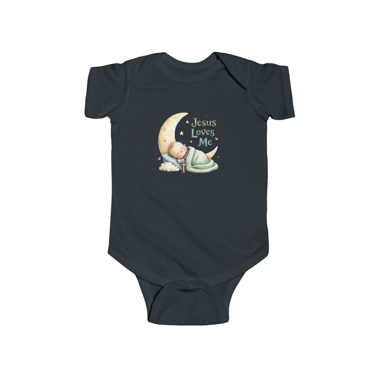 Twinkle Lights Me Baby Bodysuit - Moon & Stars Newborn Onesie