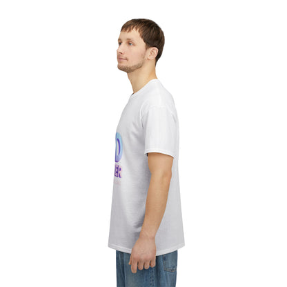 God Greater Gradient Tee — Soft Blue & Lilac Faith Shirt