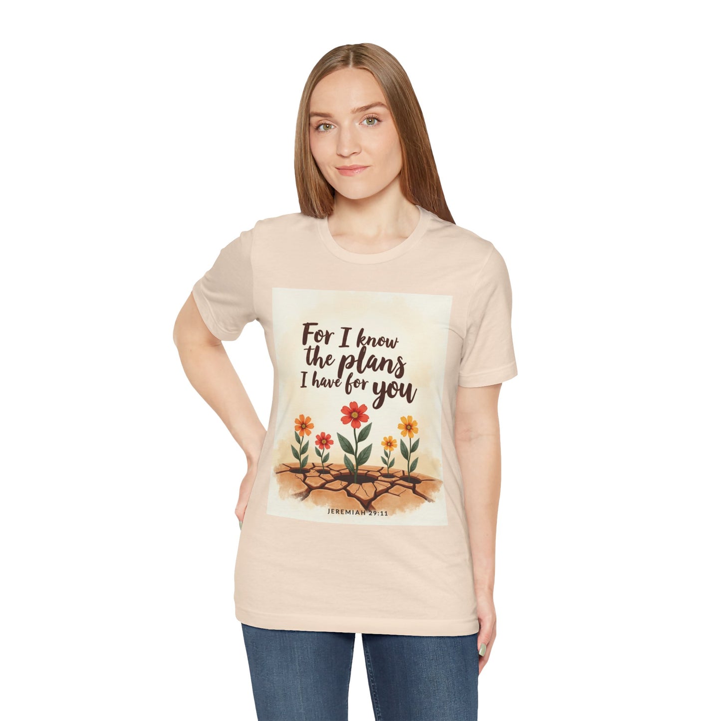 For I Know The Plans I Have For You tee | Jeremiah 29:11 floral roots scripture shirt | Meaningful Gift for Teens and Adults