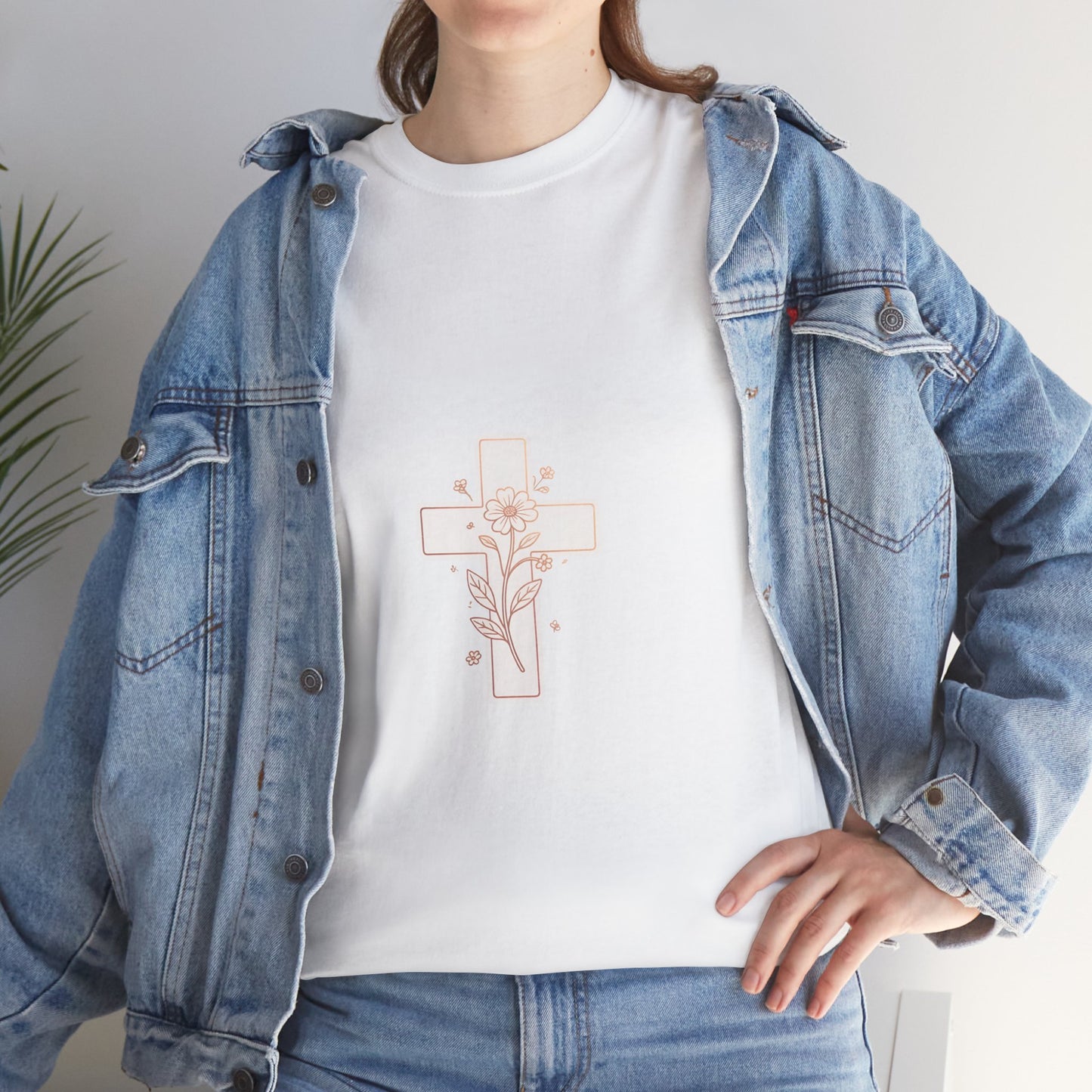 Floral Cross Tee — Delicate Bloom Christian T-Shirt | Meaningful gifts for teens and adults