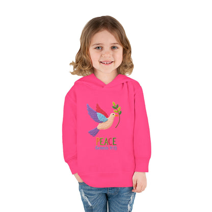 Toddler Hoodie — Colorful Peace Dove with Olive Branch & “PEACE Genesis 9:13”