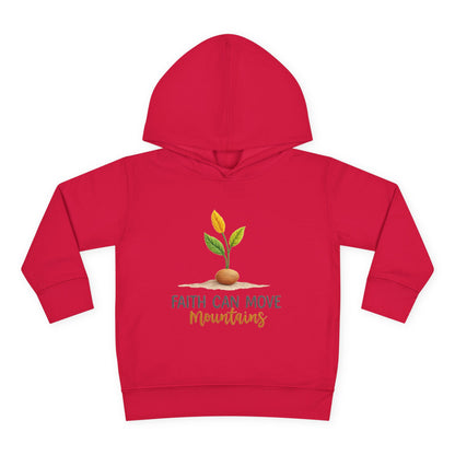 Toddler Hoodie - "Faith Can Move Mountains" Plant Graphic