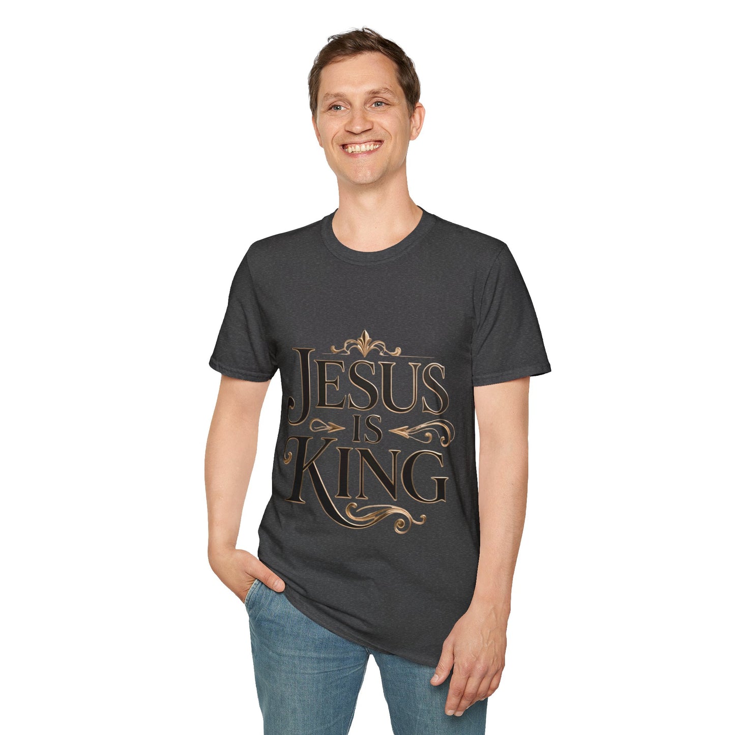 Jesus Is King T-Shirt — Christian Faith Graphic Tee, Inspirational Worship Shirt