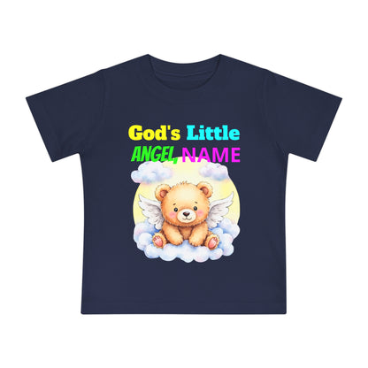Baby T-Shirt — Personalized "God's Little Angel" Teddy Design
