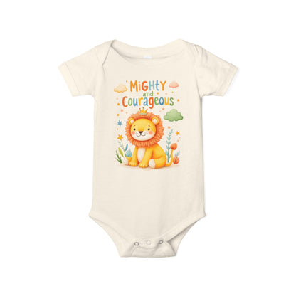 Mighty and Courageous Lion Infant One‑Piece Bodysuit | Perfect Gift for Baby Showers | Birthday Gifts