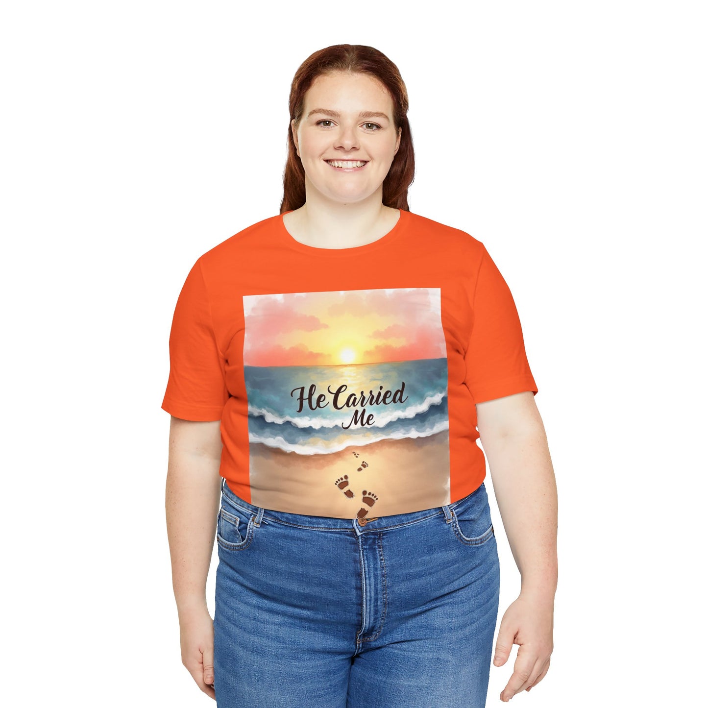 He Carried Me Scripture Tee | Inspirational Christian Faith Shirt