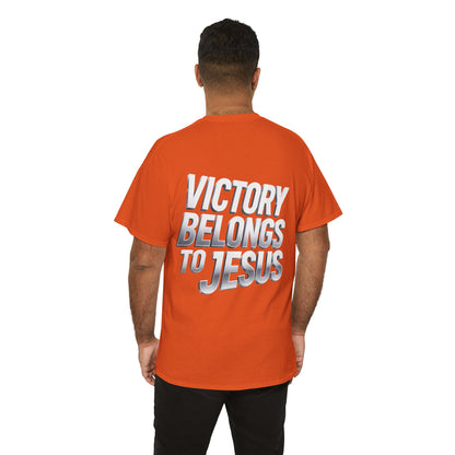 Victory Belongs to Jesus T-Shirt — Heavyweight Christian Faith Tee