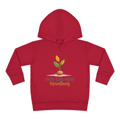 Toddler Hoodie - "Faith Can Move Mountains" Plant Graphic