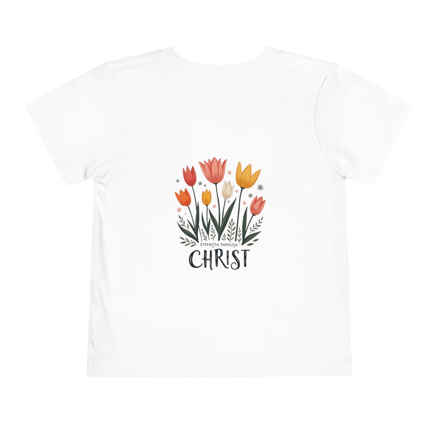 Cute Tulip Floral Christ Tee for Toddlers | Daily Faith Inspiration | Ideal Gift for Kids