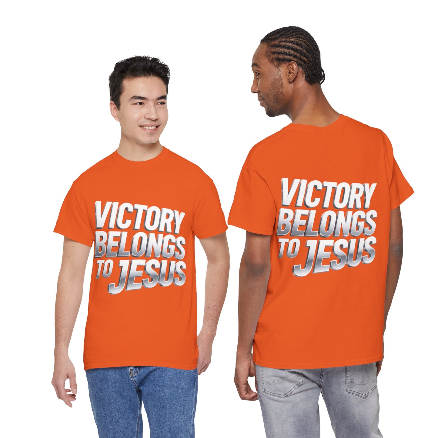 Victory Belongs to Jesus T-Shirt — Heavyweight Christian Faith Tee