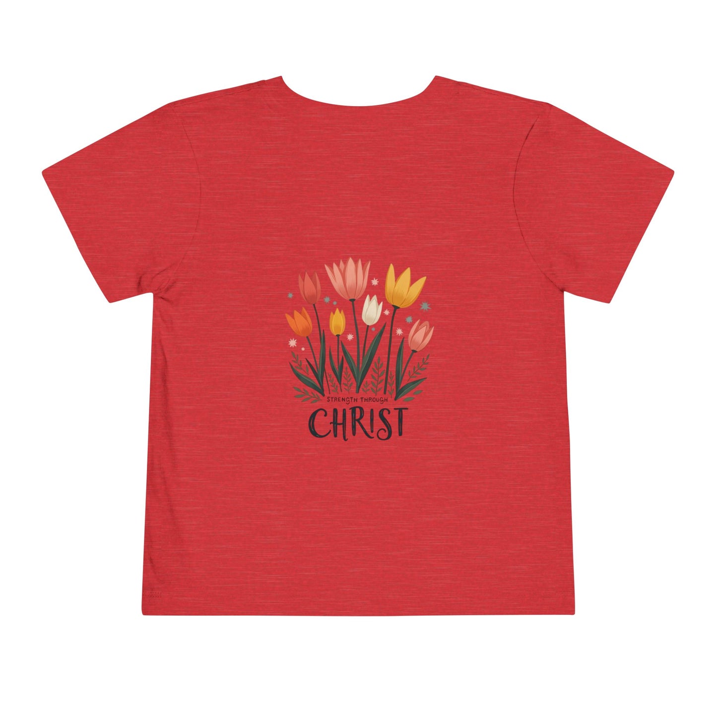 Cute Tulip Floral Christ Tee for Toddlers | Daily Faith Inspiration | Ideal Gift for Kids