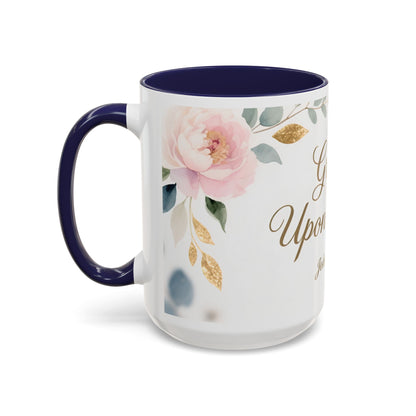 Grace Upon Grace Coffee Mug — Floral John 1:16 Scripture Accent Mug
