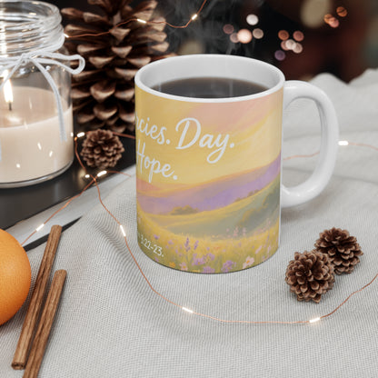 Inspirational Coffee Mug — "New Mercies, New Hope" Bible Verse (Lamentations 3:22-23)