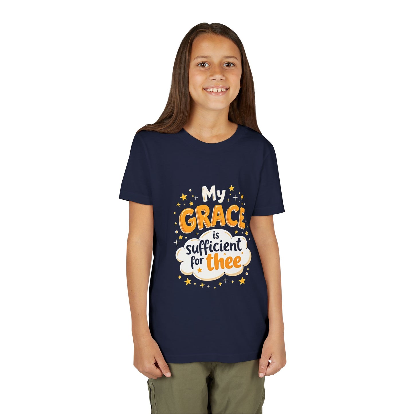 Grace thee Youth Tee | Kids Christian Shirt, Inspirational Cloud Design