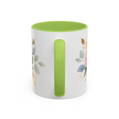 Grace Upon Grace Floral Coffee Mug — John 1:16 Scripture Accent Mug