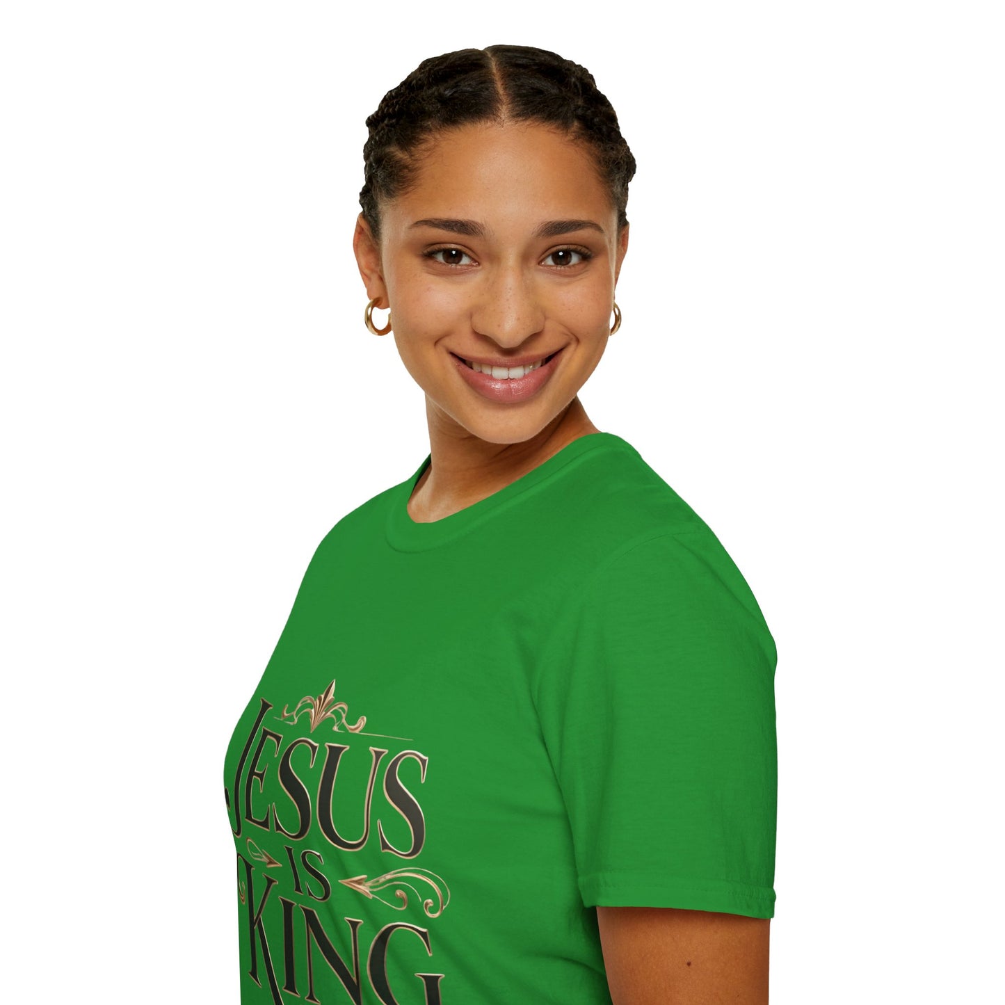 Jesus Is King T-Shirt — Christian Faith Graphic Tee, Inspirational Worship Shirt