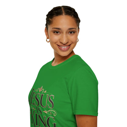 Jesus Is King T-Shirt — Christian Faith Graphic Tee, Inspirational Worship Shirt