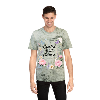 Created With Purpose Floral T‑Shirt Meaningful Gifts