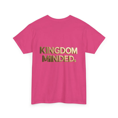 Faith & Focus Tee — Gold Typography Cotton Shirt