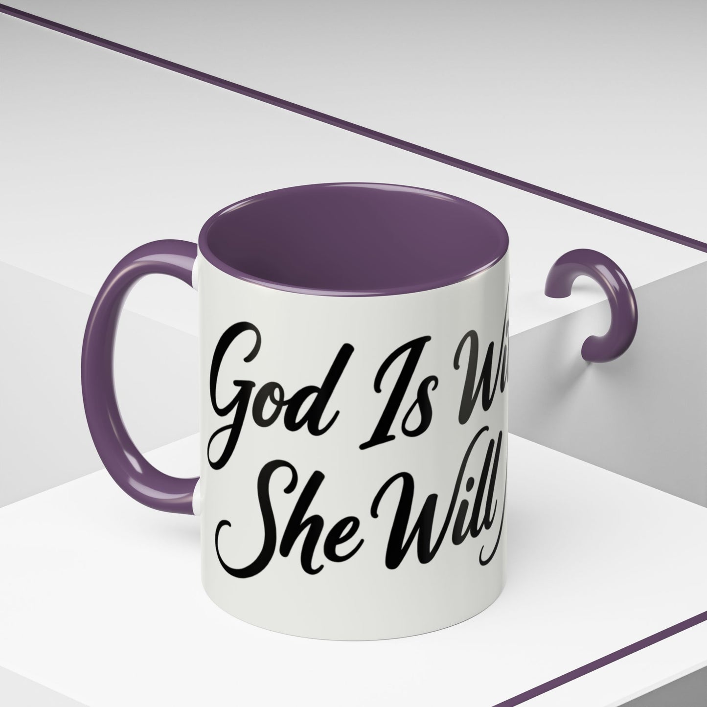 Inspirational Script Coffee Mug — "Strength Lives in Small, Steady Moments" (11/15 oz)
