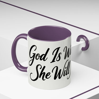 Inspirational Script Coffee Mug — "Strength Lives in Small, Steady Moments" (11/15 oz)