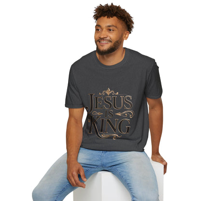 Jesus Is King T-Shirt — Christian Faith Graphic Tee, Inspirational Worship Shirt