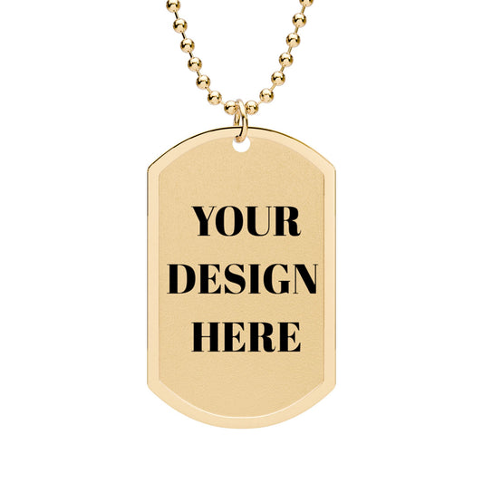 Personalized Dog Tag Necklace — Custom Engraved Military ID Style Pendant