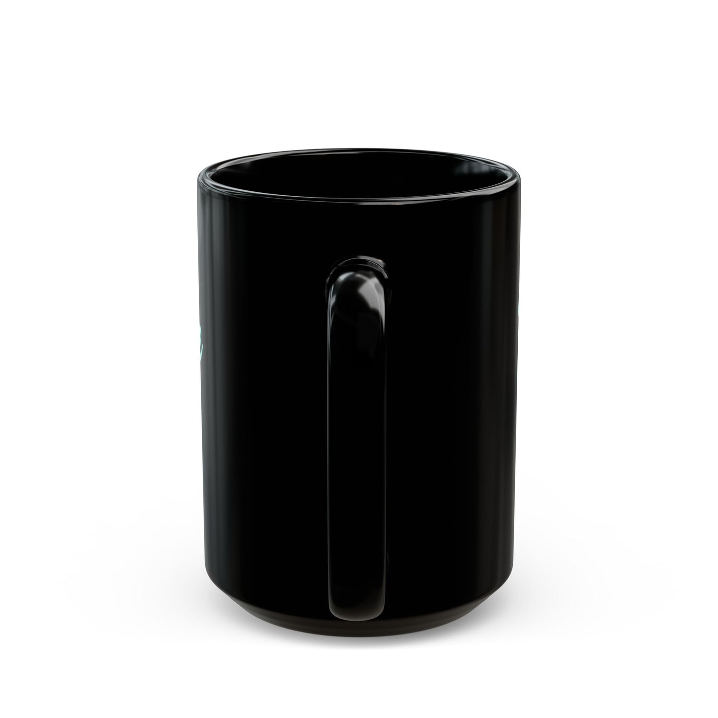 Keep Going Black Ceramic Mug — Aqua Script Inspirational Coffee Cup (11oz & 15oz)