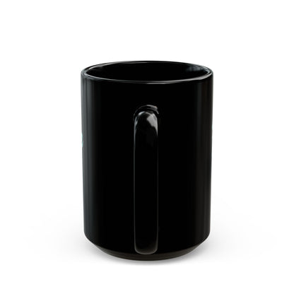 Keep Going Black Ceramic Mug — Aqua Script Inspirational Coffee Cup (11oz & 15oz)