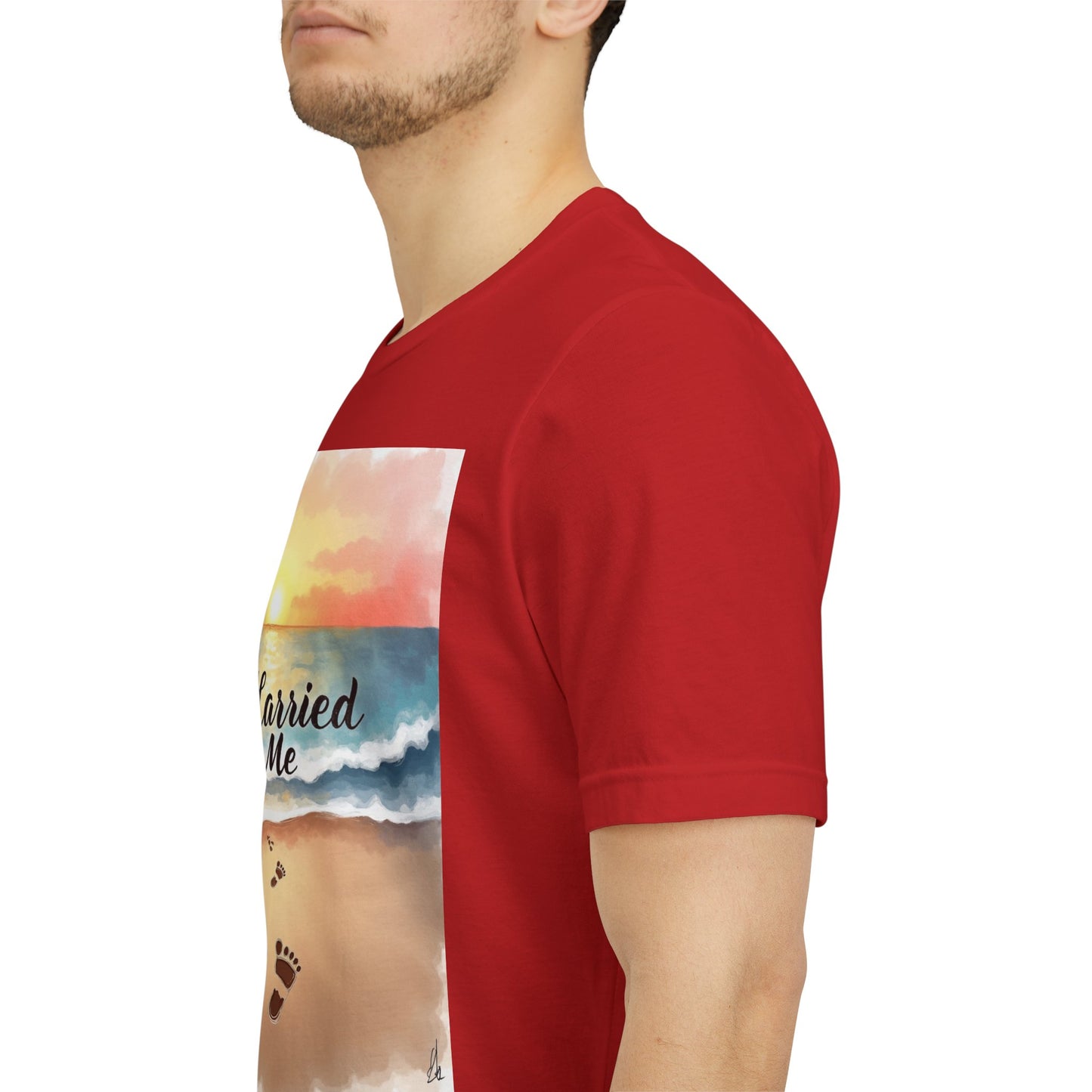 He Carried Me Scripture Tee | Inspirational Christian Faith Shirt