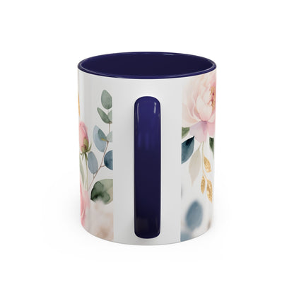 Grace Upon Grace Coffee Mug — Floral John 1:16 Scripture Accent Mug