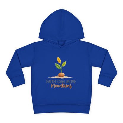 Toddler Hoodie - "Faith Can Move Mountains" Plant Graphic