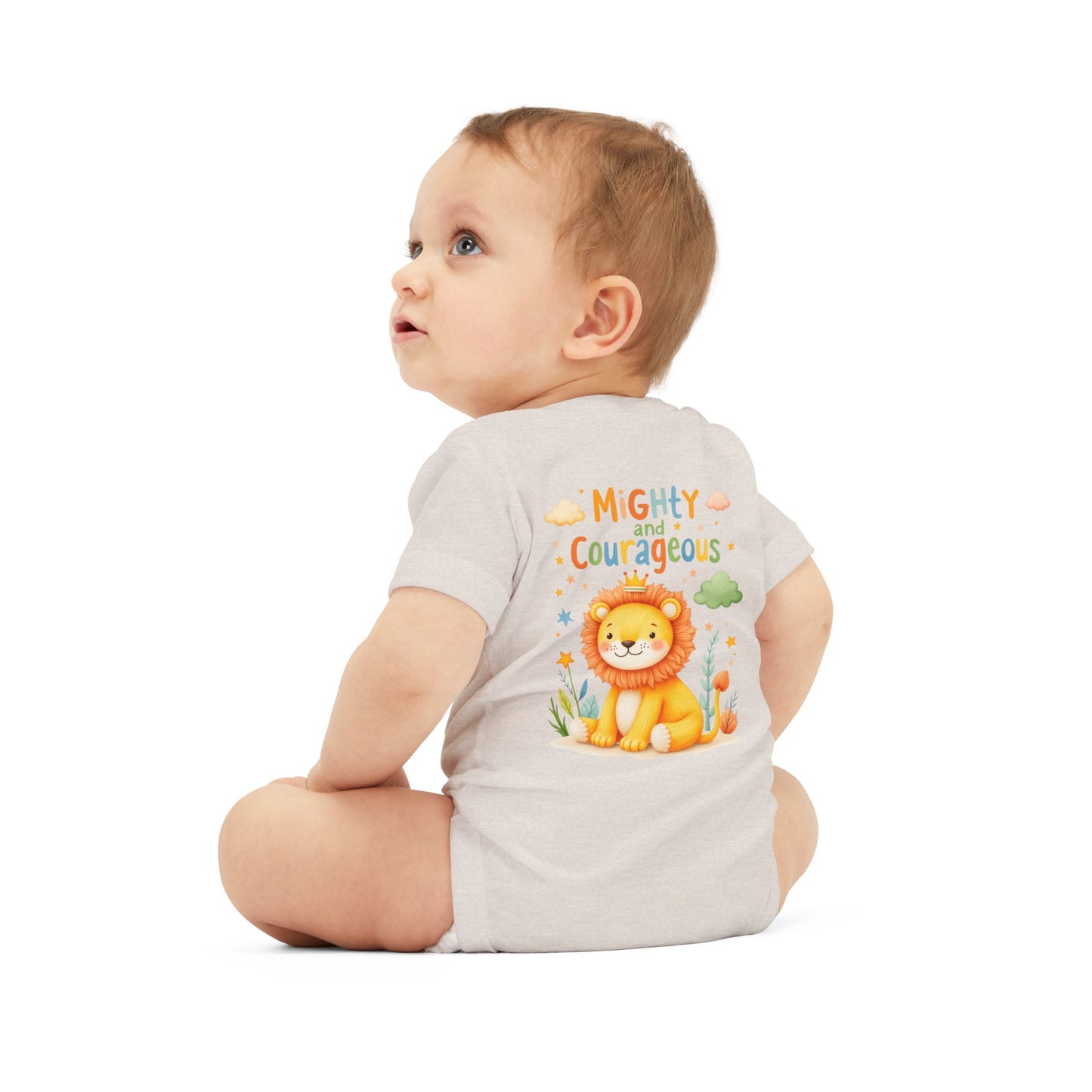 Mighty and Courageous Lion Infant One‑Piece Bodysuit | Perfect Gift for Baby Showers | Birthday Gifts