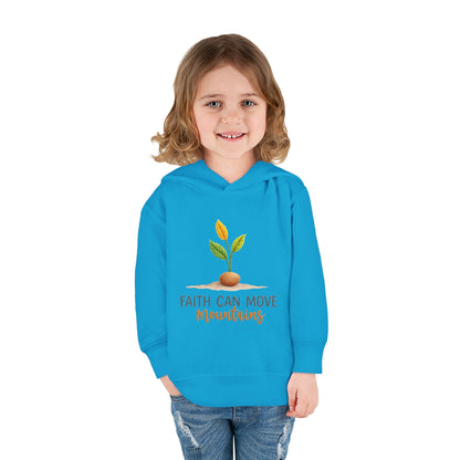 Toddler Hoodie - "Faith Can Move Mountains" Plant Graphic