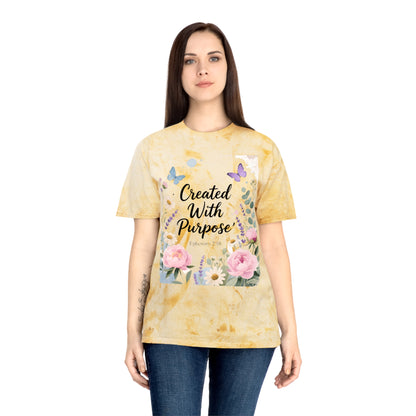Created With Purpose Floral T‑Shirt Meaningful Gifts