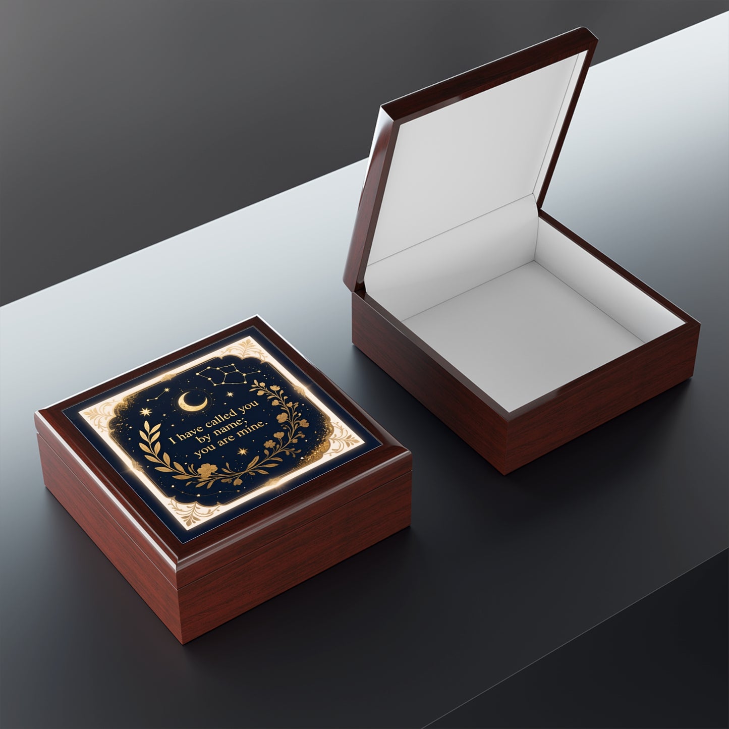 Keepsake Jewelry Box — "I Have Called You by Name; You Are Mine" Celestial Trinket Box