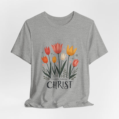 Tulip Floral Faith Shirt | Christian Spring Tee | Unique Gifts for Moms & Teens