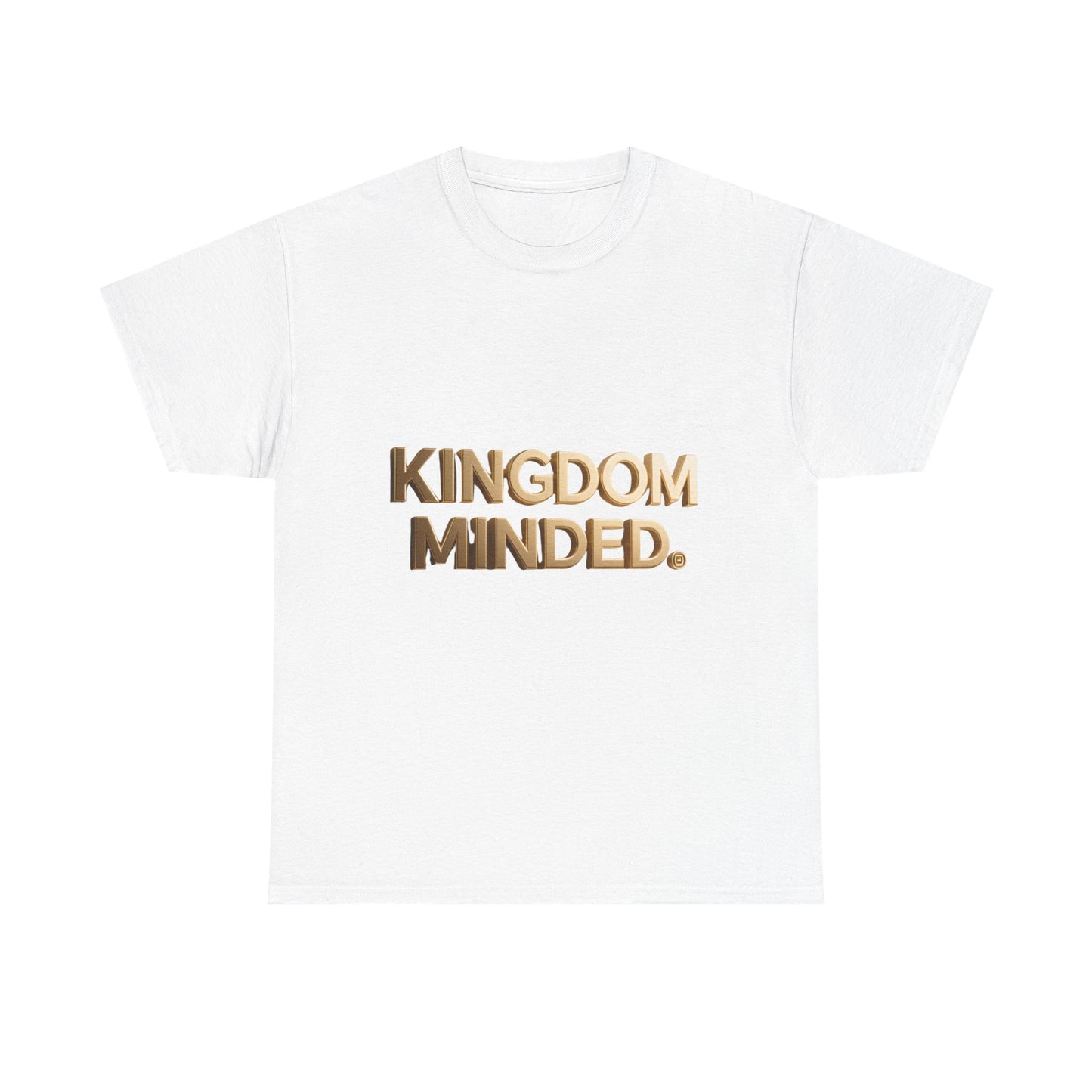 Faith & Focus Tee — Gold Typography Cotton Shirt